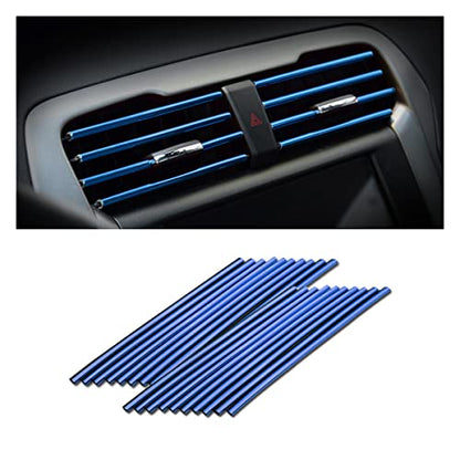 Car Air Conditioner Decoration Strip for Vent Outlet (Blue)