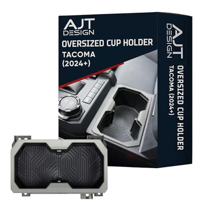Oversize Cup Holder Compatible with Toyota Tacoma 2024+ (Lunar Rock/Black)