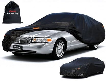 7 Layers Waterproof Sedan Car Cover for Ford Crown Victoria (PE-Black / Custom Fit Ford Crown Victoria)
