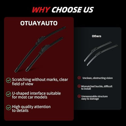Windshield Wiper Blades Replacement for Jeep Compass 2018 (24"+18"+10")