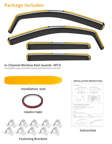 Window Visors Rain Guards for Chevy Colorado (2023-2026 Chevy Colorado/GMC Canyon Crew Cab)
