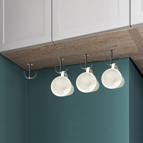Anchor Two Prong Ceiling Hook for Closet Top Bathroom Kitchen Cabinet Garage Pack of 8