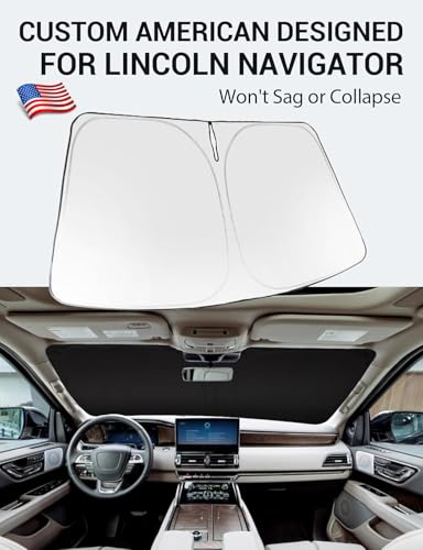 Custom Fit Car Windshield Sun Shade for 2018 (2018-2024 Lincoln Navigator)
