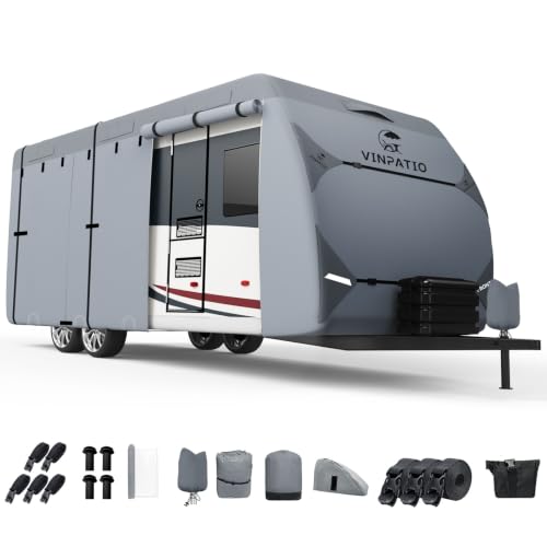 RV Cover 30 33ft (Travel Trailer Cover(Grey) / Fits 30-33FT)