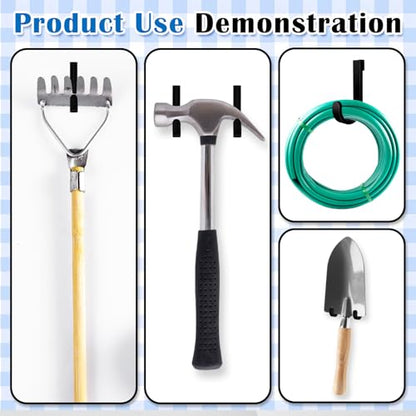 4 Pack Black J Shed Storage Hooks