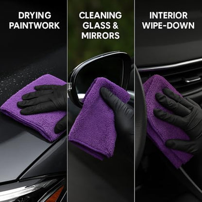 PAKS 3 Pack Reusable Microfiber Towels (16 x 24 Inch)