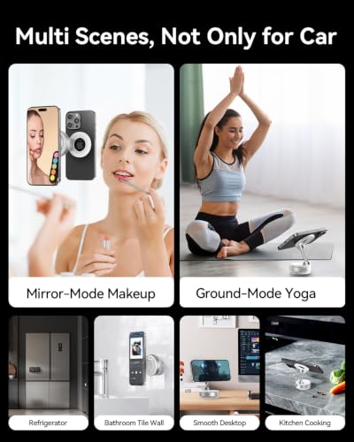 2026 Upgraded for MagSafe Vacuum Car Phone Mount (Pearl White)