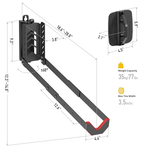 No Lift Swivel Bike Wall Mount (4-Pack)