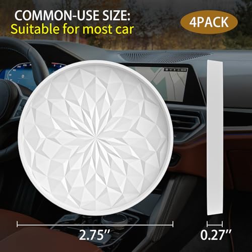 Car Coasters for Cup Holders [4 Pack] (4pack-white)