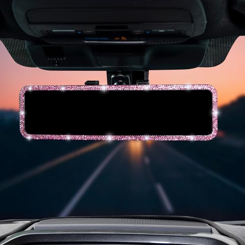 Car Rear View Mirror (Pink)