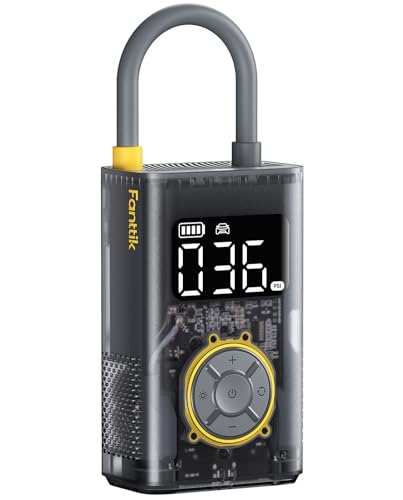 X9 Pro Portable 1Min Fast Tire Inflator for Compact Car (Mechanical Gray)