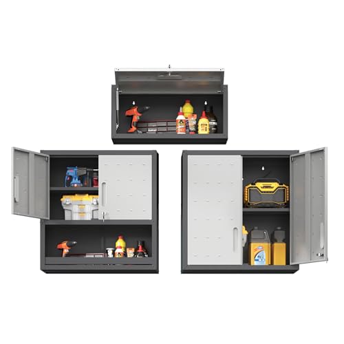 Garage Tool Cabinet (Black & Grey / H30.31" 3Set)