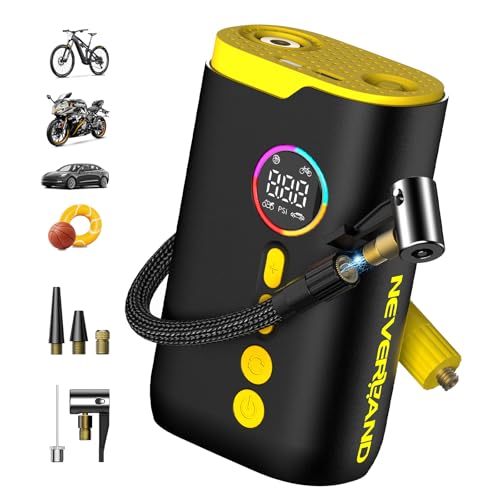 Tire Inflator Portable Air Compressor (black+yellow)