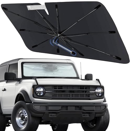 Windshield Sun Shade Fit for Ford Bronco（4 (for Ford Bronco 2021-2025)