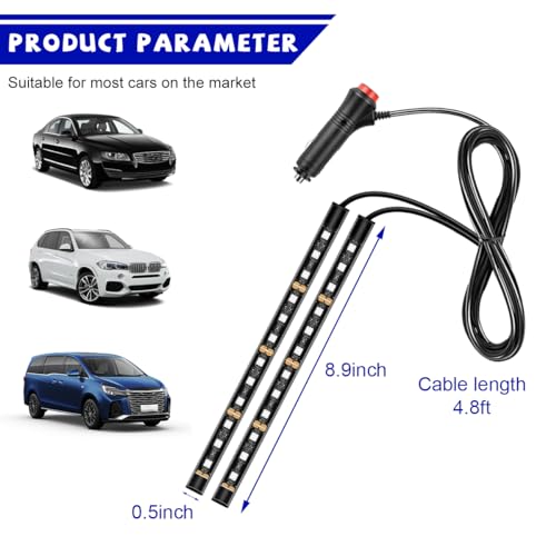 Car LED Strip Light (Cigarette Lighter / Ice Blue)