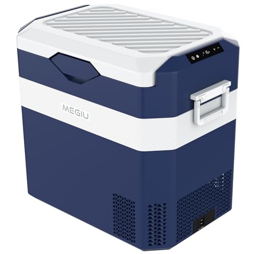 12 Volt Refrigerator Car Fridge Portable 12V 40 Quart Freezer Compressor Cooler 12V (Blue(White))