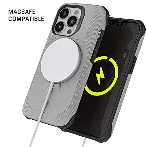 EXEC iPhone 13 Pro Wallet Case with Removable Card Holder for MagSafe Charger and Supports Magnetic Car Vent Mounts Protective Phone Cover Designed for 2021 Apple iPhone13Pro (iPhone 13 Pro / Gray)