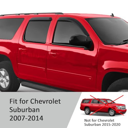 Tape on Extra Durable Rain Guards for Chevrolet (For Suburban 1500 07-14)