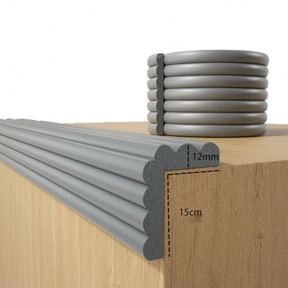 Baby Proofing Wall Corner Protector (Gray / 6.56Ft x 5.9"W x 0.47"Th)
