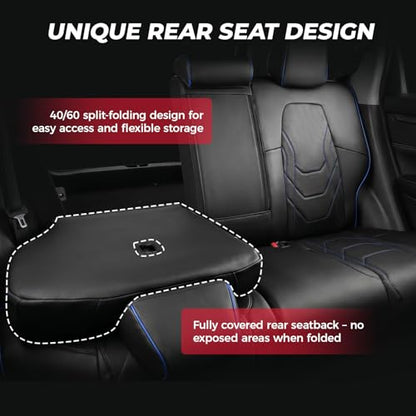 Seat Covers for 2017 (Black & Blue / CR-V 2017-2022 Full Set)