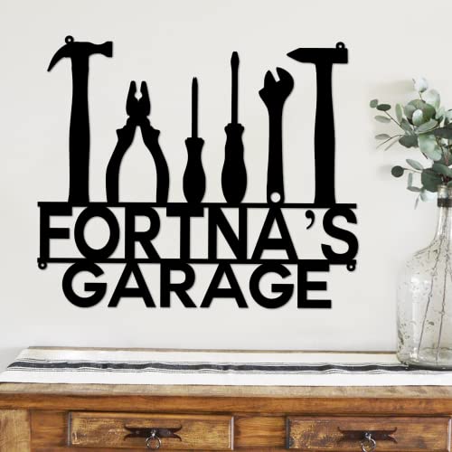 Personalized Dad's Garage Metal Sign (Design 13)