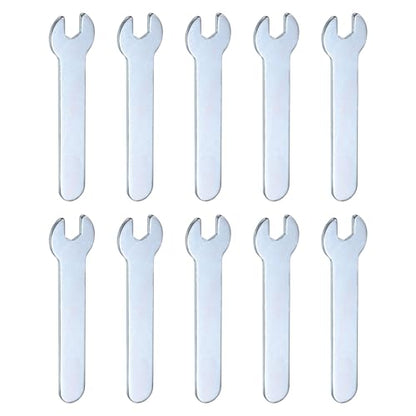 10pcs Small Wrench Open End Wrench 6x66x1.5mm Metric U (6x66x1.5mm)