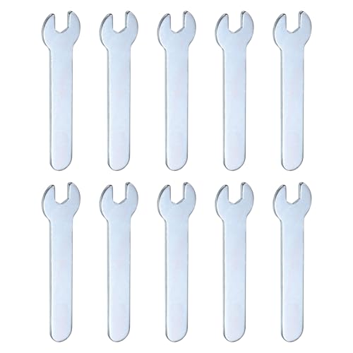 10pcs Small Wrench Open End Wrench 6x66x1.5mm Metric U (6x66x1.5mm)