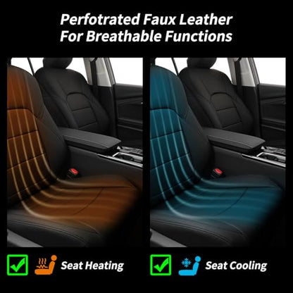 Camry Car Seat Covers Custom for Toyota 2025 2026 Camry (Leatherette(Black) / 2025-2026 Camry Hybrid (XLE/XSE))
