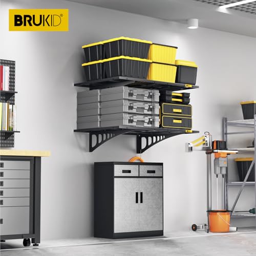 2x3ft Adjustable Rail Wall Garage Storage Shelf (2x3ft-2pack)