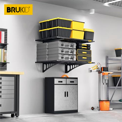 2x3ft Adjustable Rail Wall Garage Storage Shelf (2x3ft-2pack)
