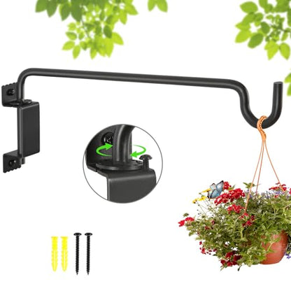 16" 360° Swivel Plant Hanger (Black / 16in-4U-Swivel)