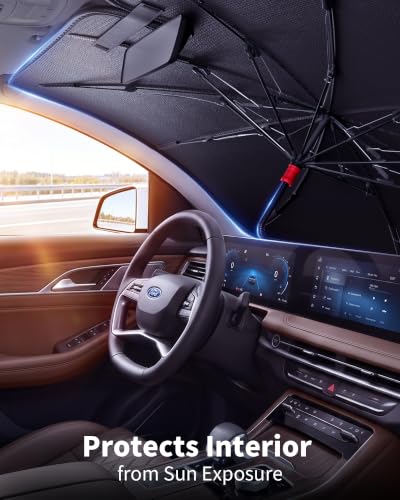 Windshield Sun Shade Umbrella (Medium(57"L x 31"W))