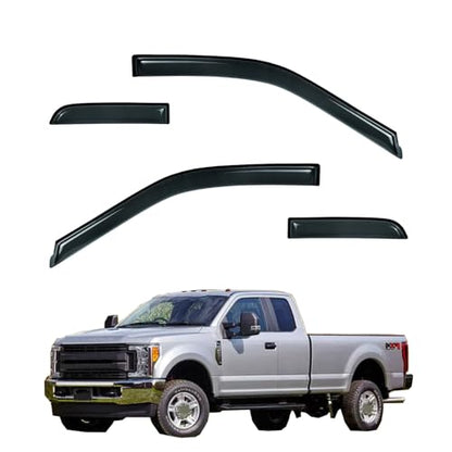 Rain Guards Compatible with Ford F150 F250 Extended Cab 15 (for Ford F150 Super Cab/extended cab 2015-2020)