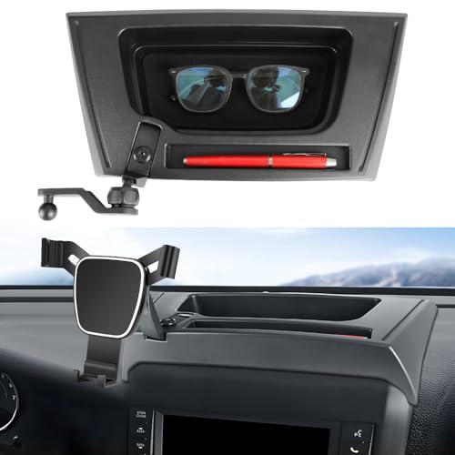 Car Phone Holder Center Console Organizer For Jeep Wrangler JK JKU 2011 2012 2013 2014 2015 2016 2017 Auto Accessories Navigation Bracket Interior Decoration Screen dash board Mobile Cell Mount case (for Wrangler 2011-2017)