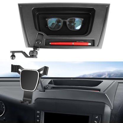 Car Phone Holder Center Console Organizer For Jeep Wrangler JK JKU 2011 2012 2013 2014 2015 2016 2017 Auto Accessories Navigation Bracket Interior Decoration Screen dash board Mobile Cell Mount case (for Wrangler 2011-2017)