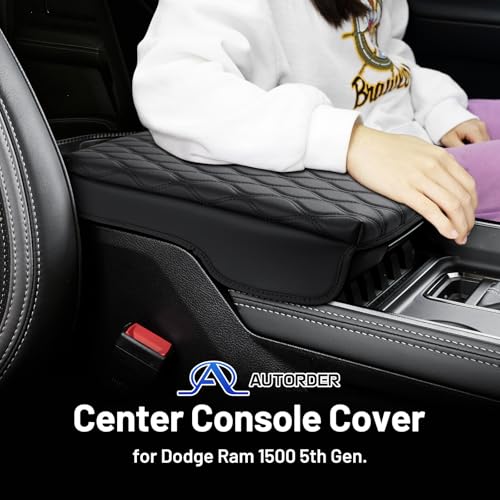 Center Console Cover for 2019 (1)19-26|RAM 1500/2500/3500|Bucket Seat,Wavy,+Thick)