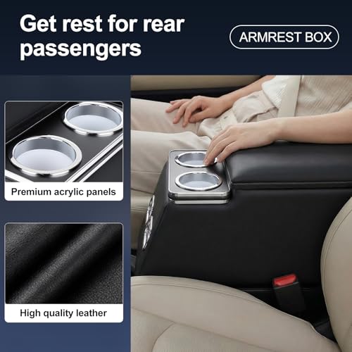 Universal Car Center Console with Cup Holder (Center Console with Cup Holder Black)