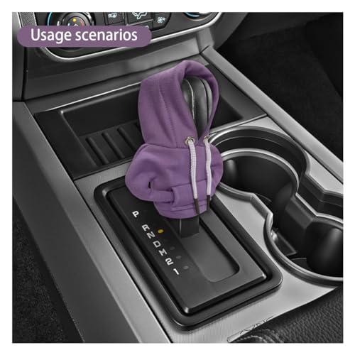 Car Gear Shift Hoodie Auto Shifter Knob Cover (Purple / 1 Pcs)
