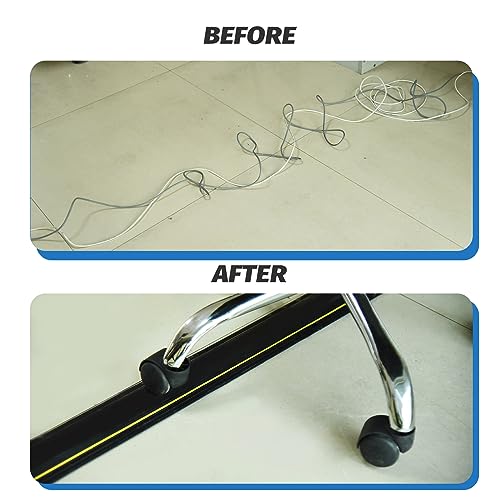 6.5FT Floor Cord Cover for Wires (3 Channel 6.5 ft)