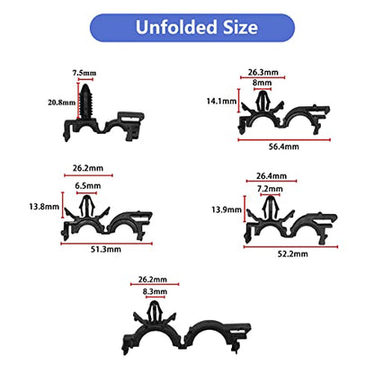 150pcs Wire Loom Clips Car Automotive Harness Routing Clips Assortment Kits (150PCS Wire Loom Clips Automotive)