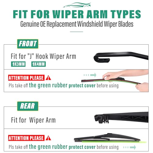 Windshield Wiper Blades Replacement for Toyota Venza 2009 (26"/22"/12")