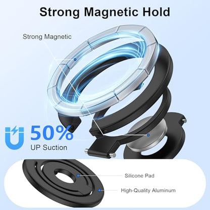 Magnetic Phone Ring Holder for Samsung Galaxy S26 Ultra S25 FE S24 Ultra (black)