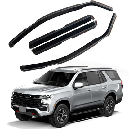 in Channel Rain Guards Fit for 2021 2022 2023 2024 2025 2026 Chevrolet (Fit for 2021-2026 Tahoe)