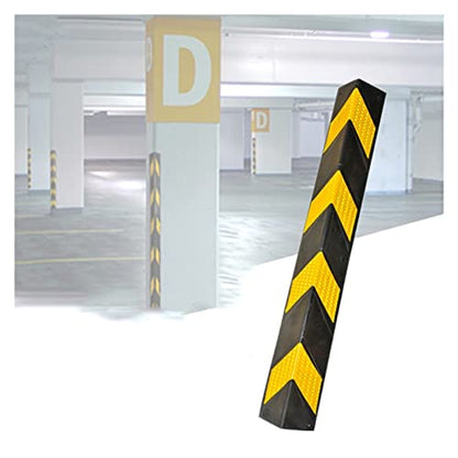 Reflective Rubber Wall Corner Guard (1pcs / Black+yellow)