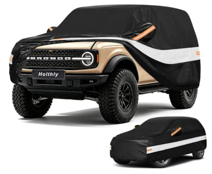 10 Layers Car Cover Custom Fit for Ford Bronco 2 Door (Black Gray / Custom Fit for Ford Bronco 2 Door/Sport)