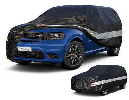 10 Layers SUV Car Cover Custom Fit for Dodge Durango (Black Gray / Custom Fit for Dodge Durango)