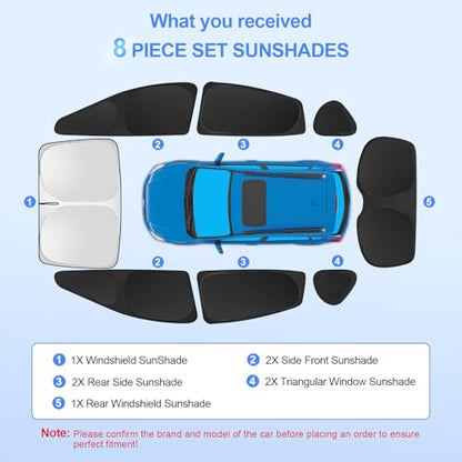 8pcs Car Window Shades for Subaru Crosstrek 2018 (for 2018-2023 Subaru Crosstrek)