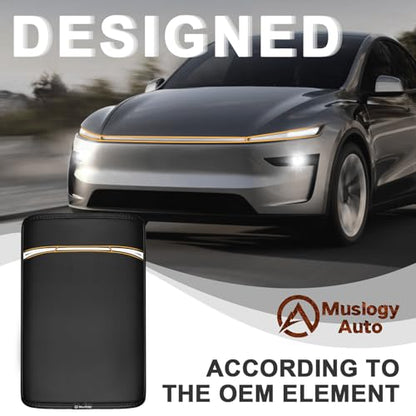Armrest Cover for Tesla Model Y Refresh 2026 (13) 25+ |Juniper| Black, Regular)