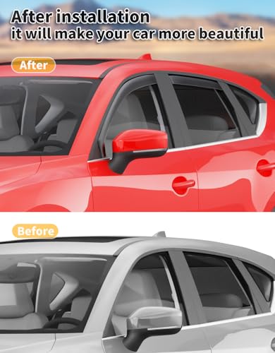 in Channel Window Visors Rain Guards for Mazda CX5 CX (Fit for 2017-2025 Mazda CX-5 CX5)