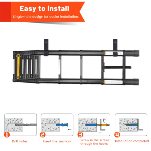 4 Pack Garage Storage Hooks (4 Pack (4 inch) / Black)